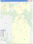 Santa Fe County Wall Map Basic Style